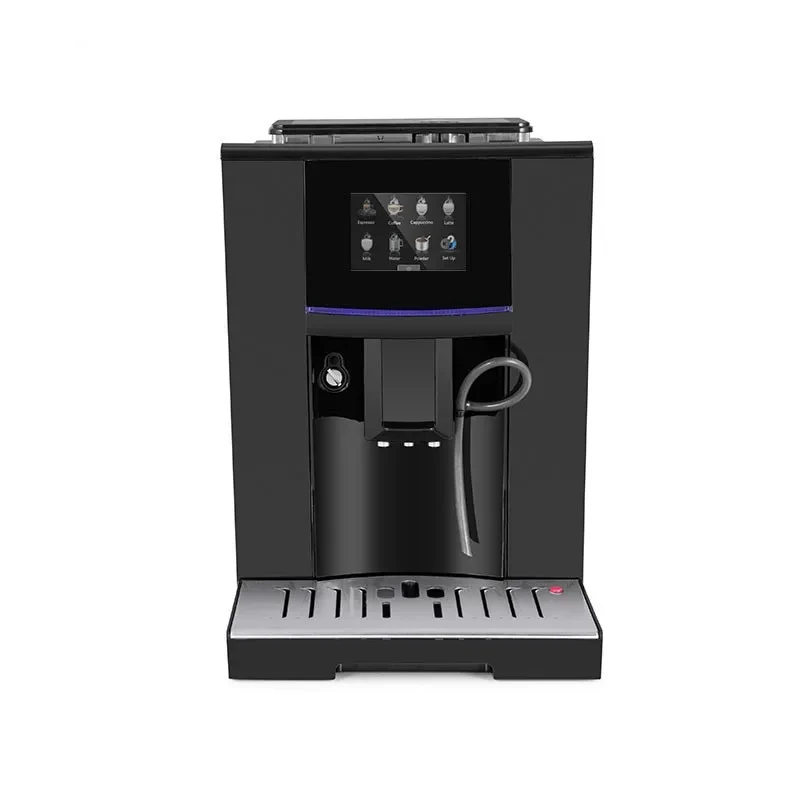 4 Language One Fully Automatic Bean To Cup Espresso hine Coffee Beans Powder Brewing Milk Foam Cappuccino Latte