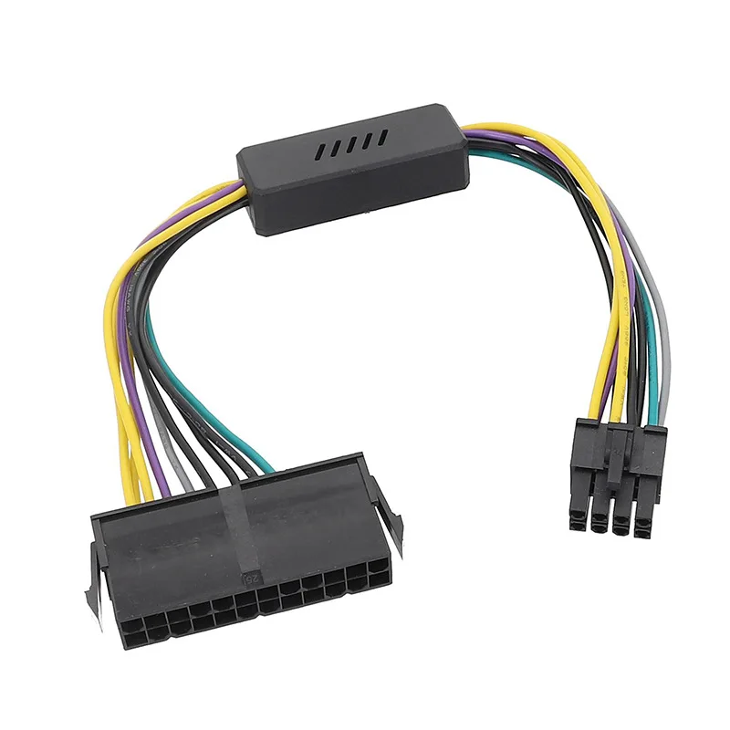 18AWG 33 سنتيمتر 24 دبوس إلى 8 دبوس ATX PSU النحاس محول الطاقة كابل استبدال ل Optiplex 3020 7020 9020 T1700 ، H61 ، H81 ، Q77