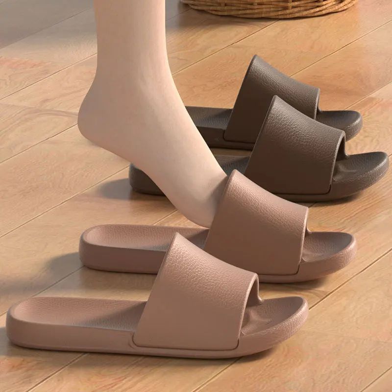 Men women Indoor House Slides Soft Cushion Non Slip Bathroom Slippers Japanese Minimalist Summer ventilate Home mute Sandals