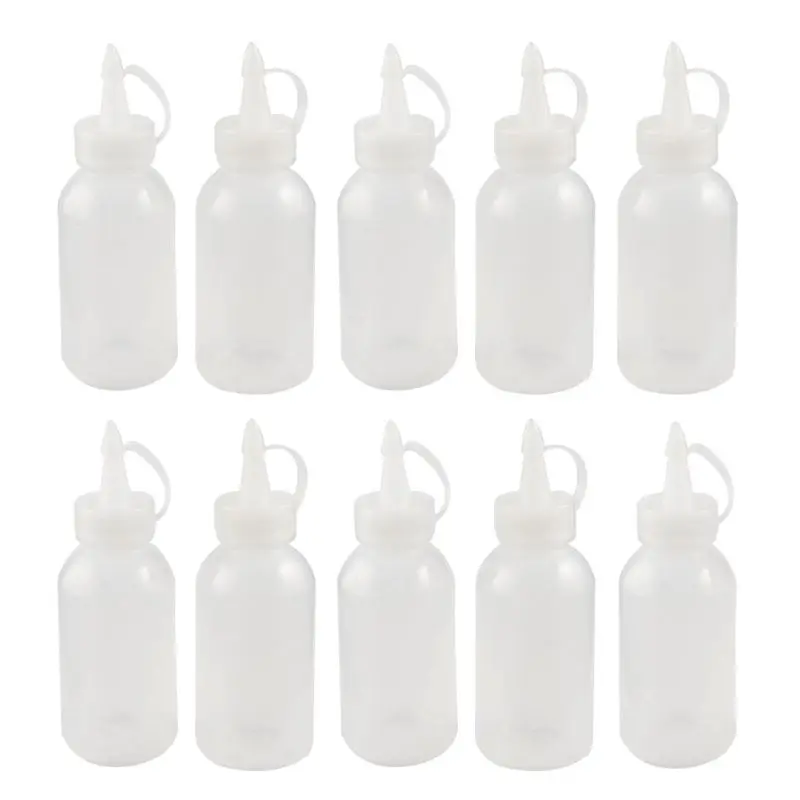 Condiment Squeeze Bottle,Plastic Squeeze Bottles with Caps,Sauce Bottle with Wide Mouth Small Pointed Nozzle for Mustard