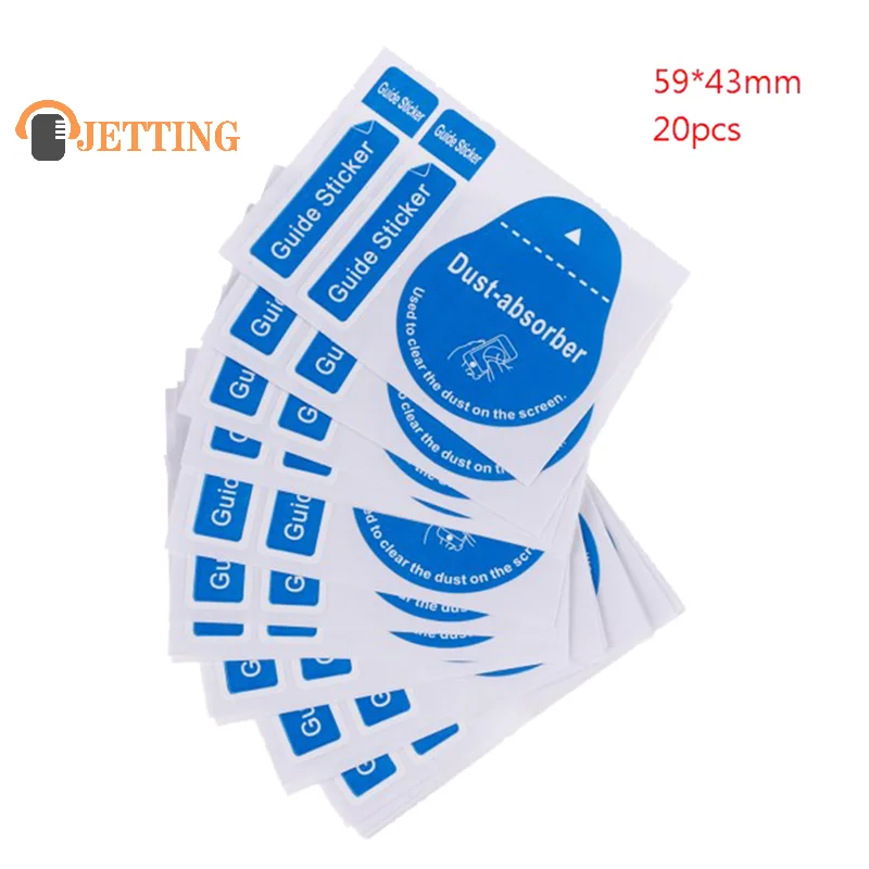 20 قطعة مناديل مبللة جافة قماش للتنظيف لواقي الشاشة من الزجاج المقسى لعدسة كاميرا الساعة وشاشات LCD وأوراق إزالة الغبار