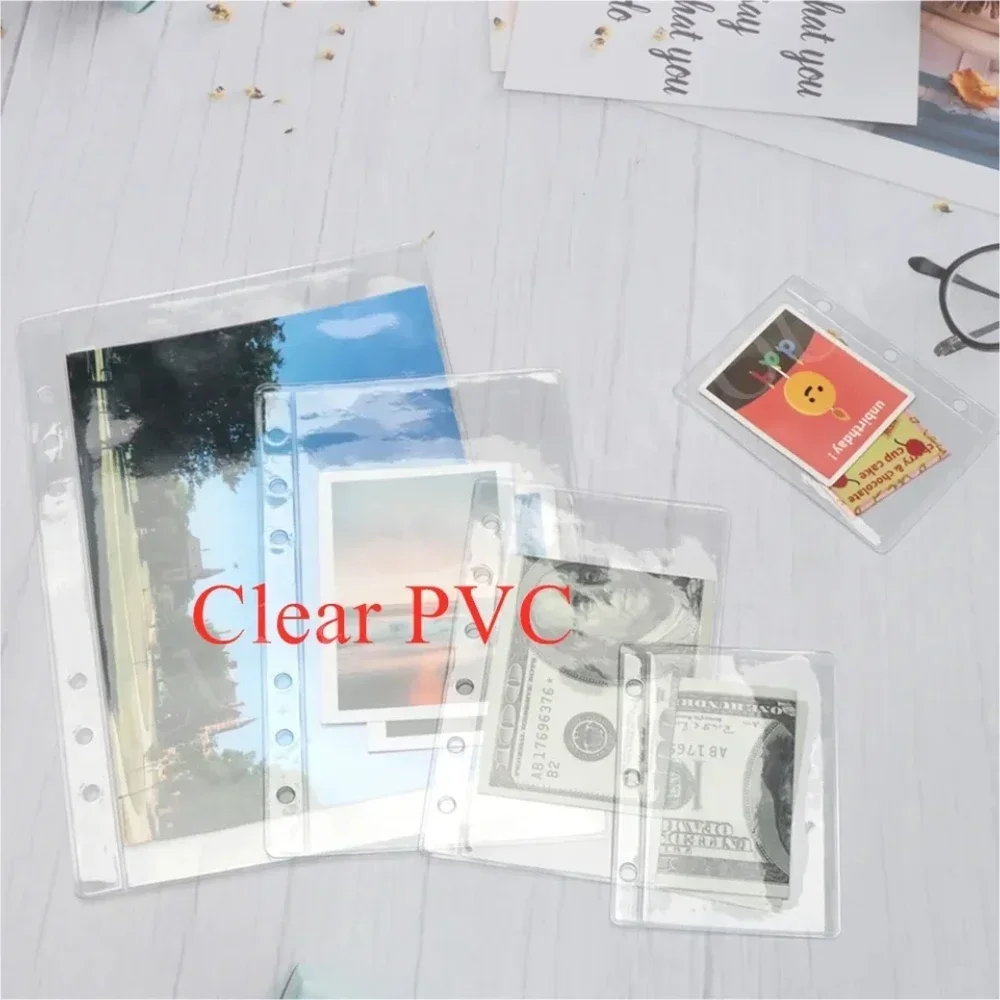 30pcs Budget Binder Top Loading Clear Frost PVC Envelope Pouch Zipless Loose Leaf Binder Pocket A5 A6 A7 Binder Envelope Refills - Image 2