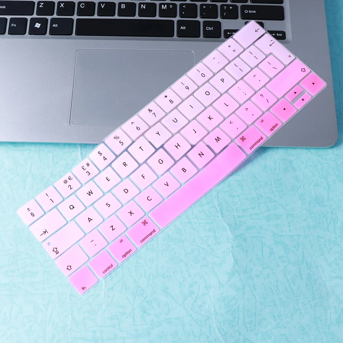 

Keyboard Cover Foreign Language Protection Keyboard Membrane Rainbow Keyboard Cover for Pro 13/15 (European Version of English)(