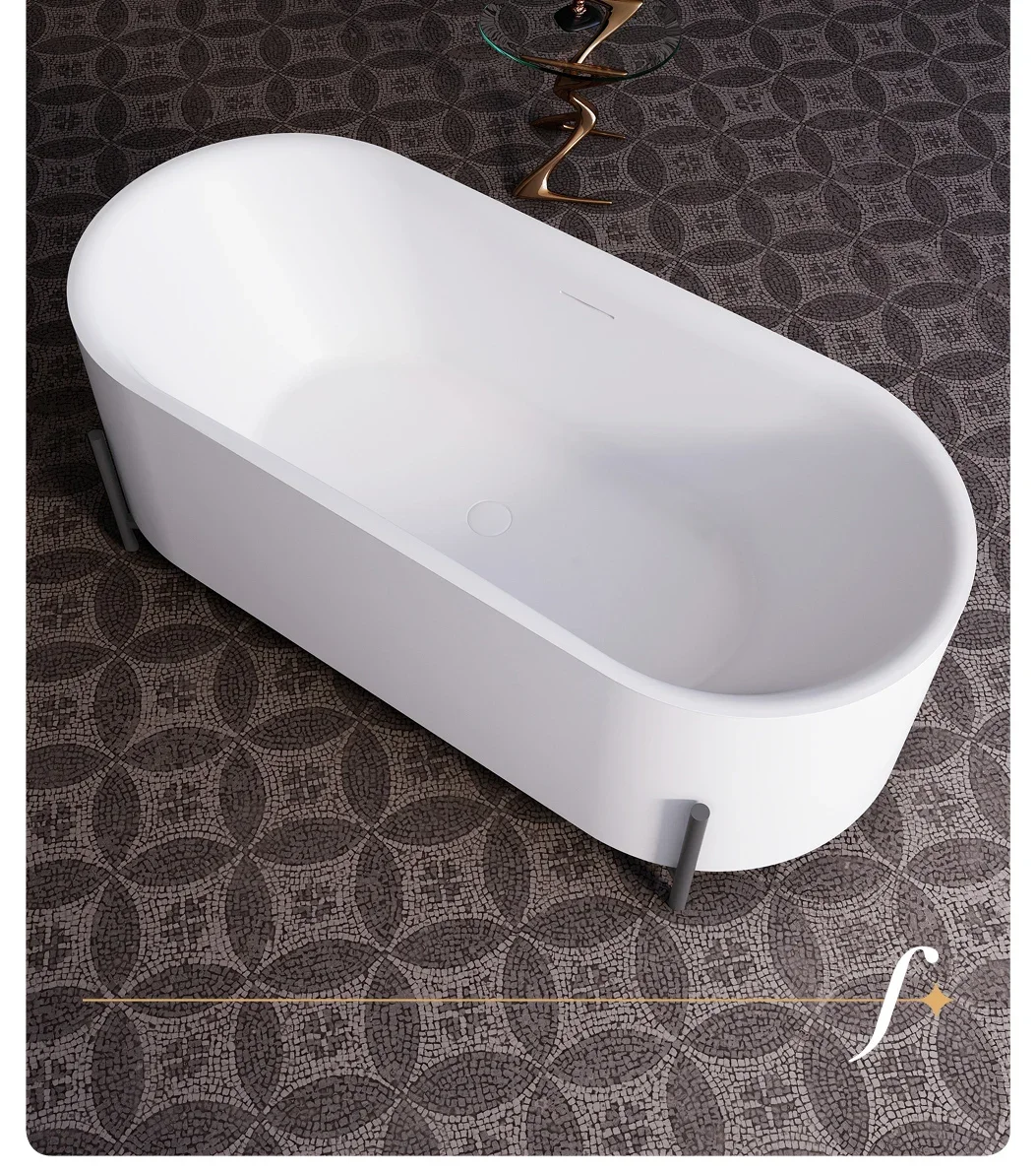 

Acrylic bathtub with tripod small apartment home bed and breakfast retro oval bathtub