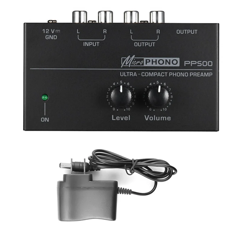 CEA 5X Ultra-Compact Phono Preamp PP500 With Bass Treble Balance Volume Adjustment Pre-Amp Turntable Preamplificador US Plug