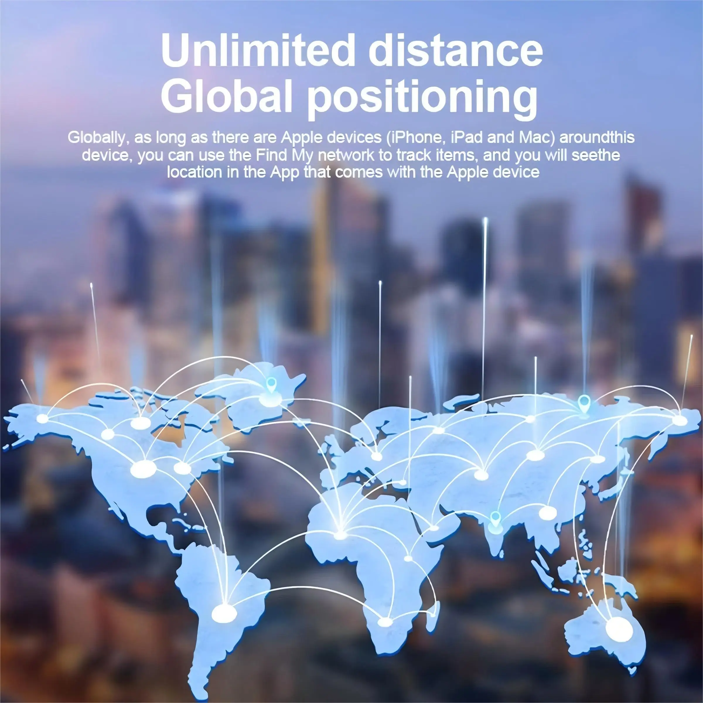 iOS Charging Tracking Location Wallet Tracker Card - Waterproof GPS Locator Compatible with Apple Find My