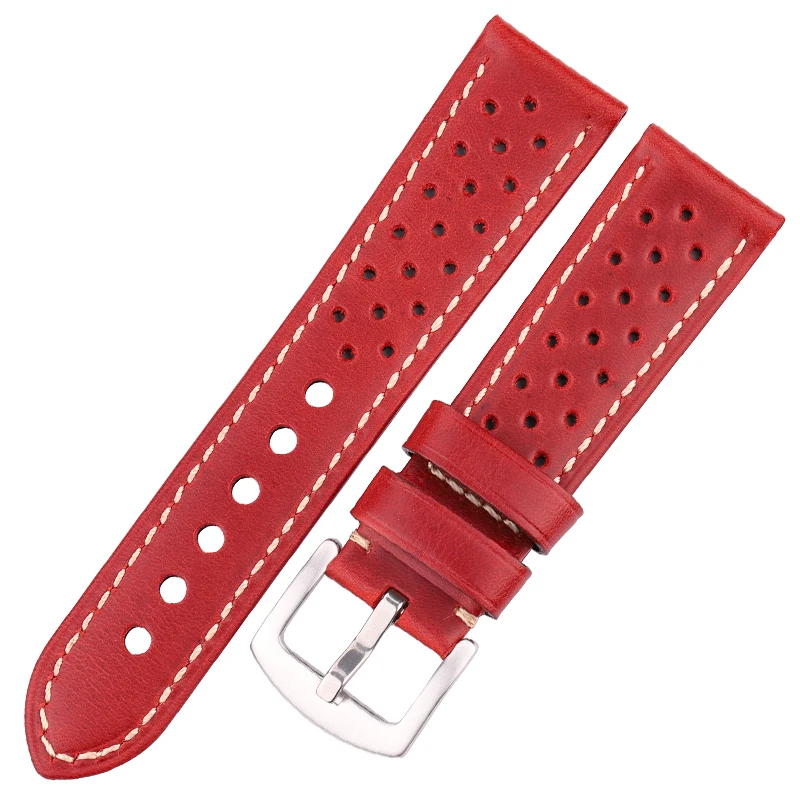 Echtes Lederarmband 20 22 24 mm für Samsung Galaxy Watch 3 4 Armband Rindsleder Vintage Atmungsaktives Armband