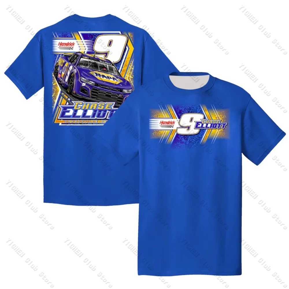 Motorcycle Chase Elliott Hendrick Motorsports Team Collection Royal NAPA Chevrolet ZL1 Street Casual Versatile Men's T-Shirt