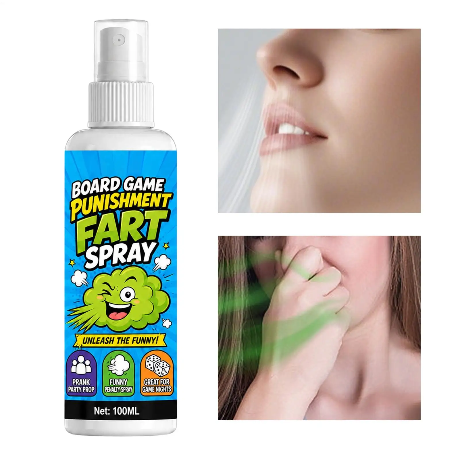 Fart Spray 100ml Board Game Punishment Party Gag Props Party Fart Smell Spray for Kids Teens Adults Home Office Apartment