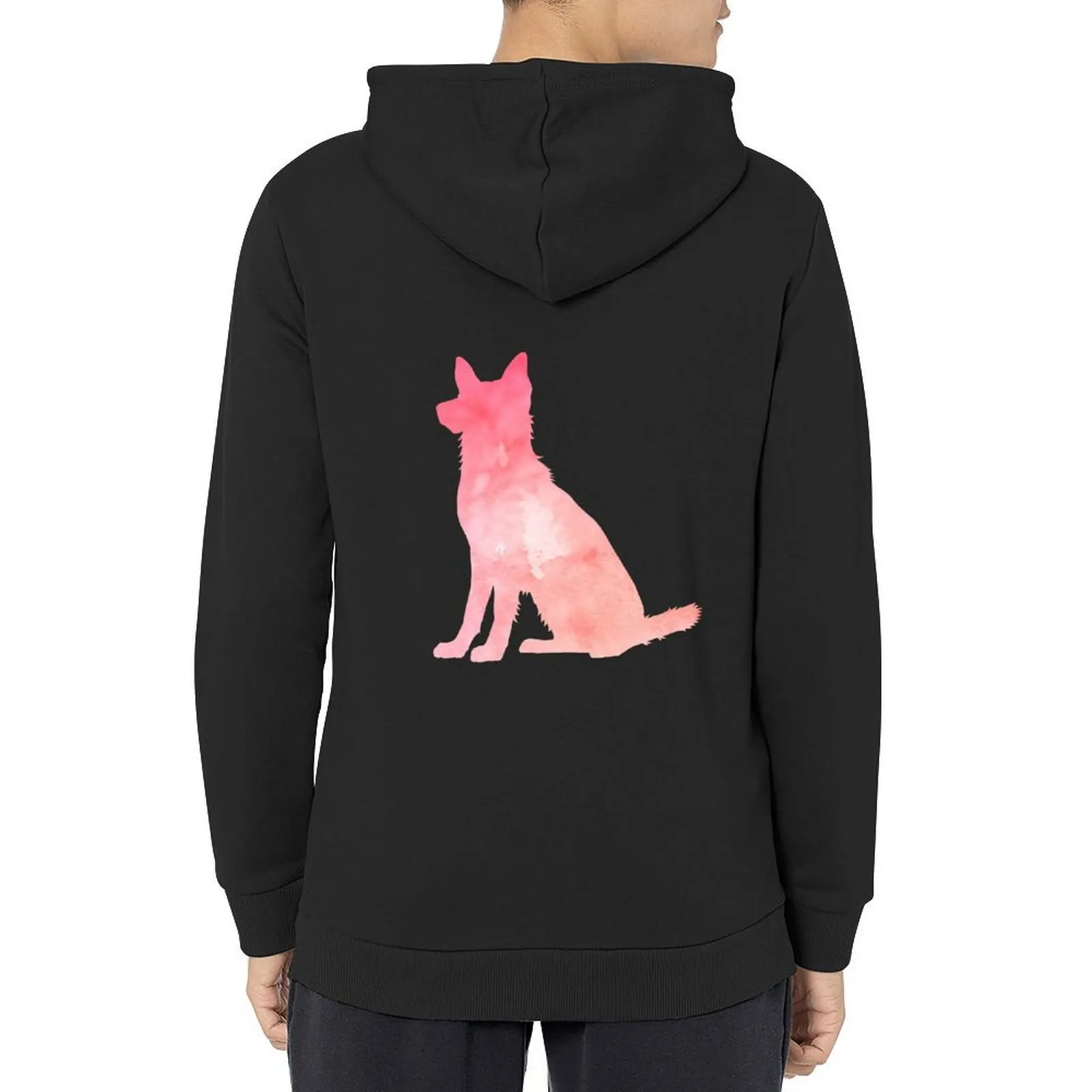 

Pink German Shepherd Hoodie mens clothing men's clothes fashion men graphic t shirts men hoodie men