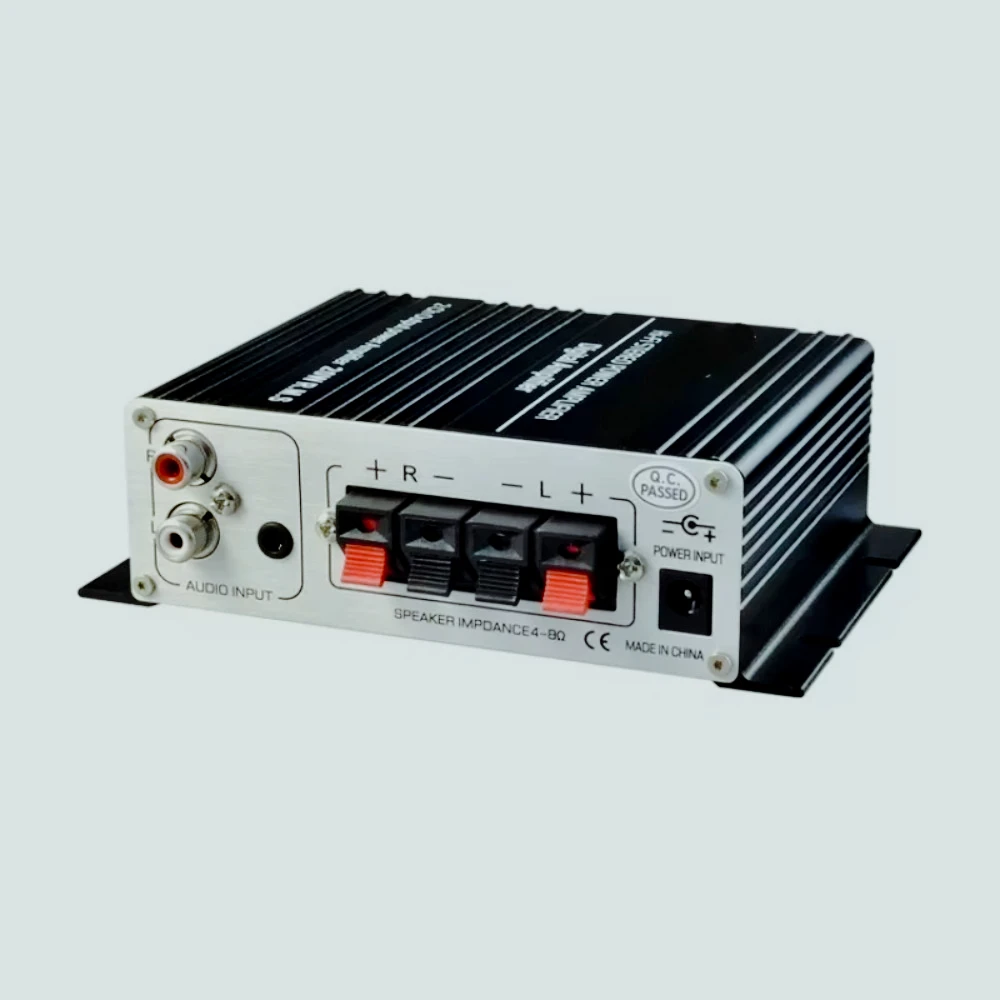Amplificador pequeño V3 duradero, 12V2 0Hz-20KHz, tipo de interfaz RCA AUX