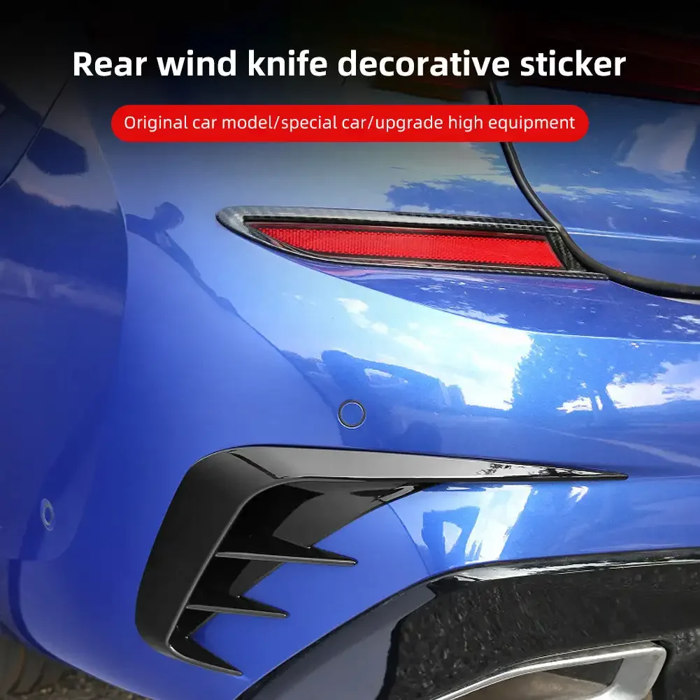 2Pcs Car Rear Bumper Spoiler Flank Tail Wind Knife Sport Decoration for BMW 3 Series 320li 325li Auto Exterior Parts Supplies