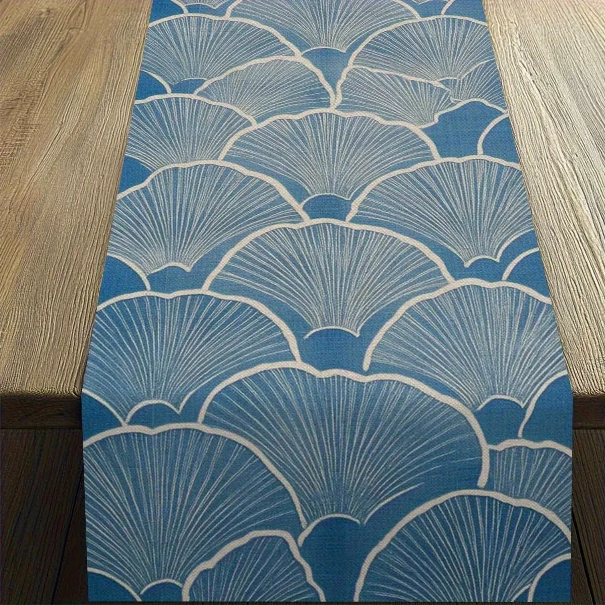 VIKAMA Purple Nordic Simple Ginkgo Leaf Print Table Runner, Dirt-Proof Tablecloth, For Dining Room, Kitchens, Party Home Decor