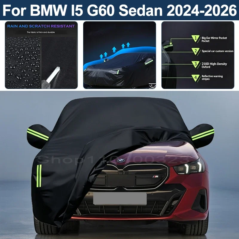 Auto Exterior Sun-Snow Protective Car Cover For BMW I5 G60 Sedan 2024-2026 Waterproof Dustproof Anti-UV Outdoor Cover