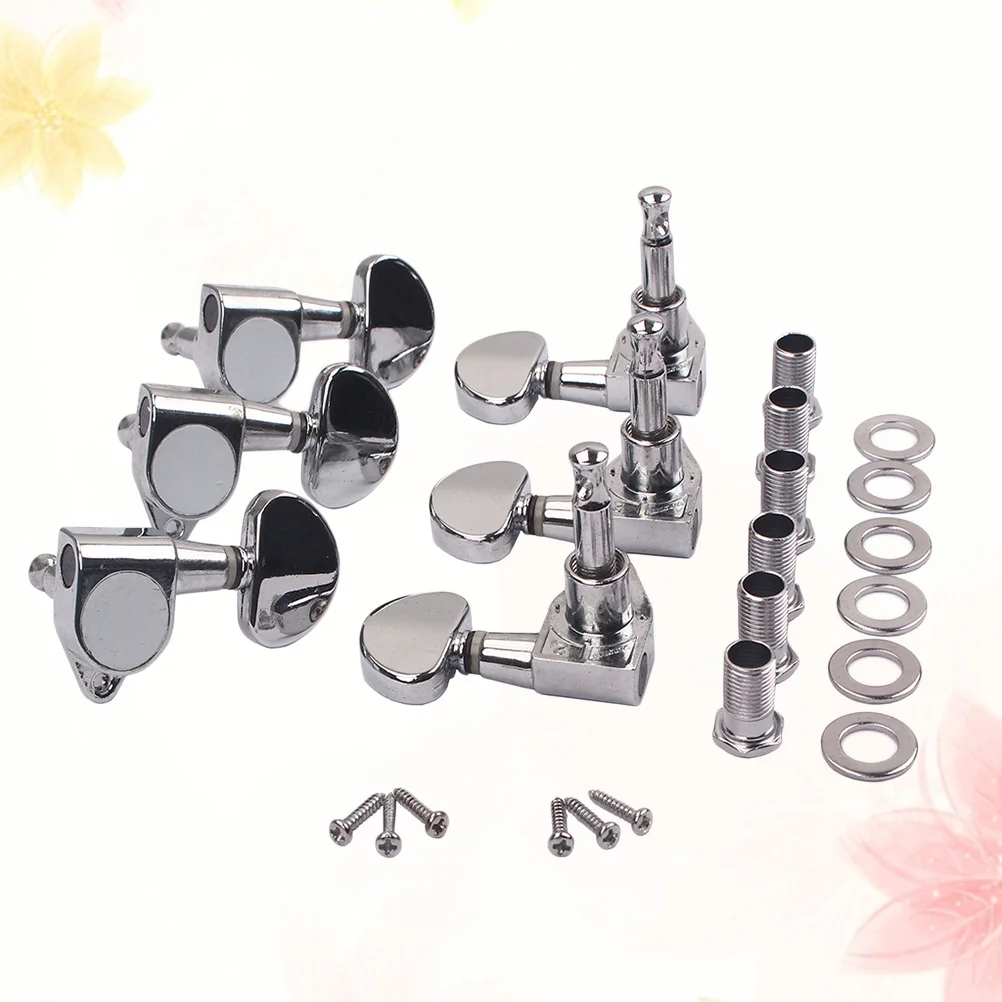 

1Set Gc203o Guitar Tuning Pegs Machine Heads Closed Gear 3l3r Heavy Duty Strong Metal for Electric Guitar Replacement Tuning