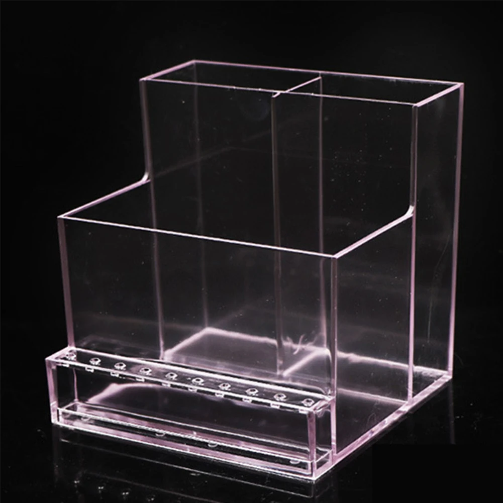 Transparent Nail Drill Bits Storage Rack 3-Row