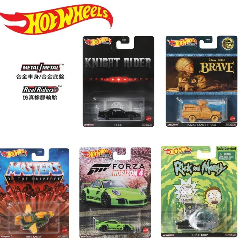 Original 1/64 Hot Wheels Premium Car Retro Entertainment Movie Collector Edition Metal Diecast Model Car Toys for Boys Kids Gift