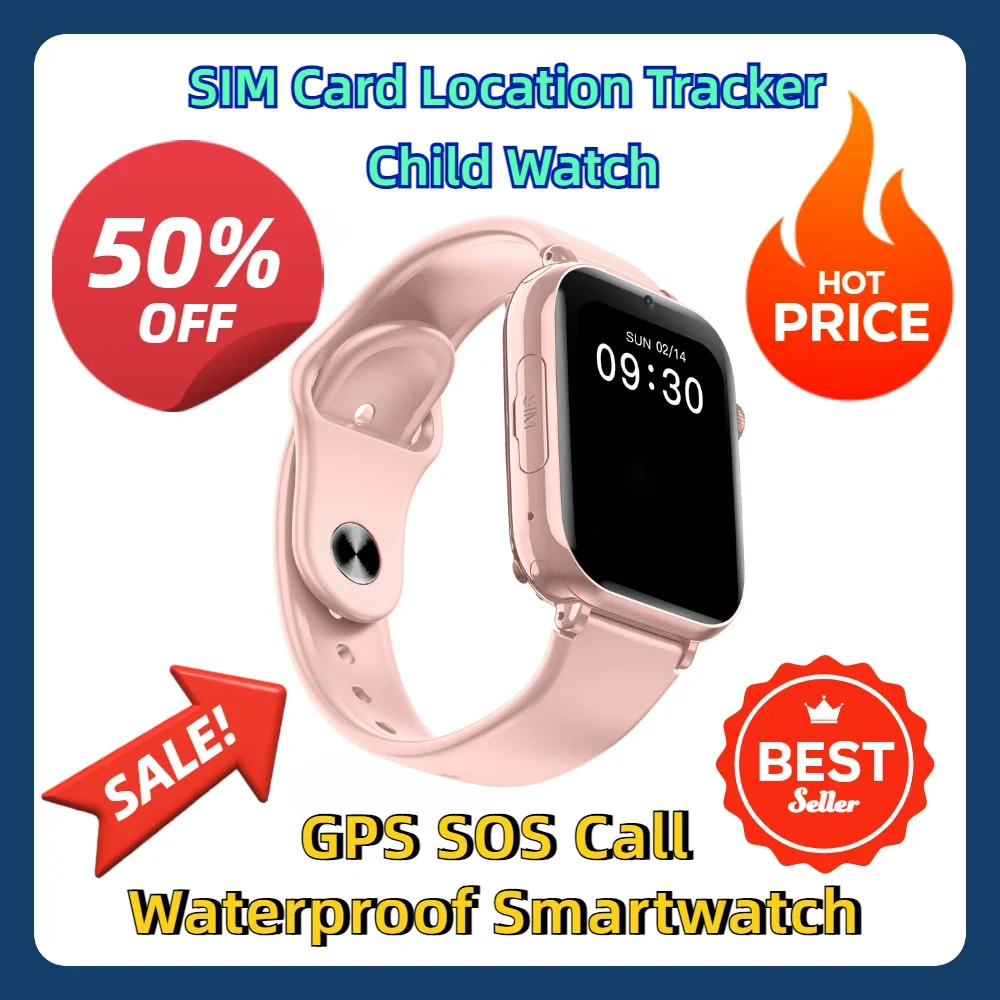 

SIM Card Location Tracker Child Watch Kids Watches Call Kids Smart Watch Children GPS SOS Waterproof Smartwatch Clock