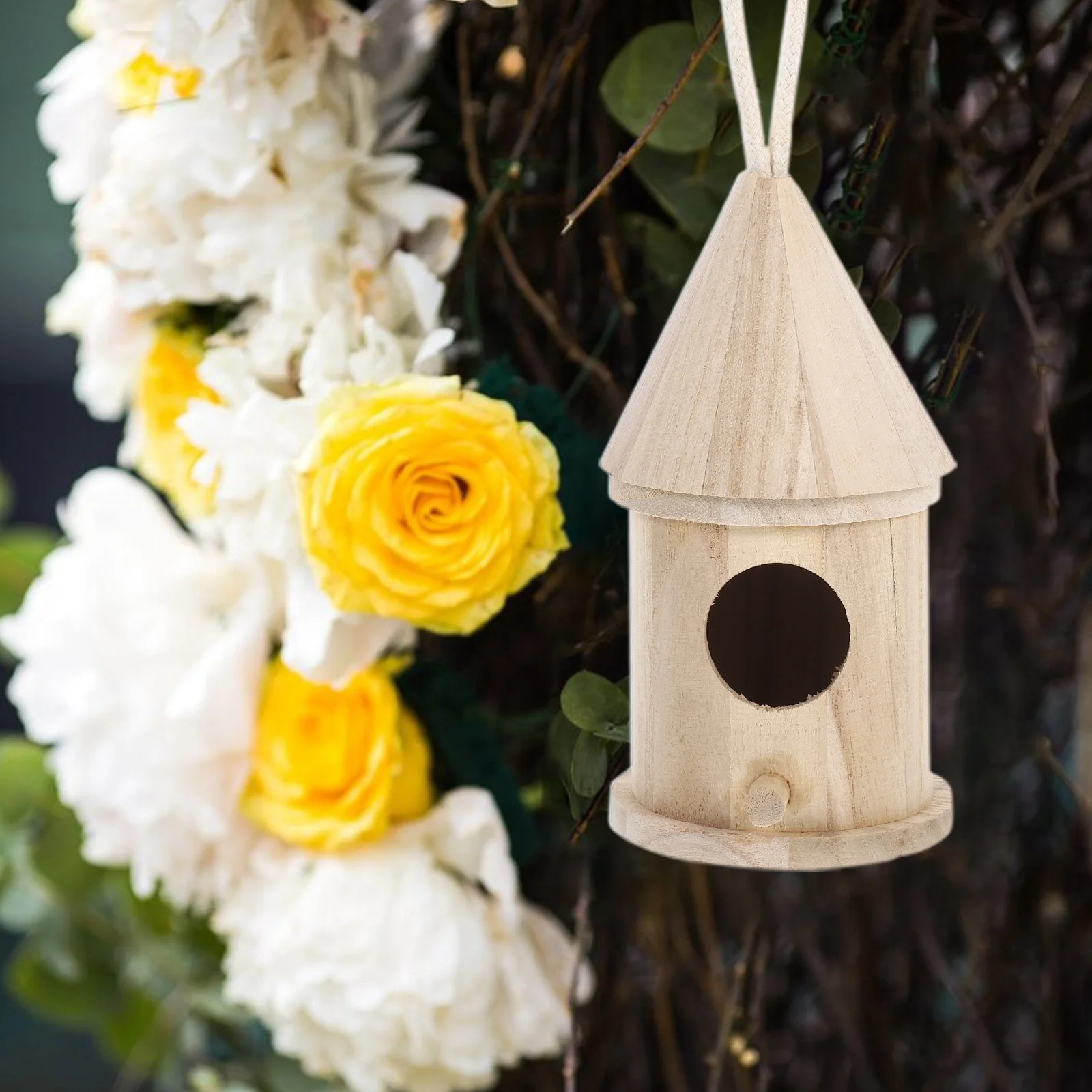 

3 pcs Bird Nest Unfinished Small Birds Hut Bed Birds Hut Bed Set Outdoor Decor Craft Pet Accessories