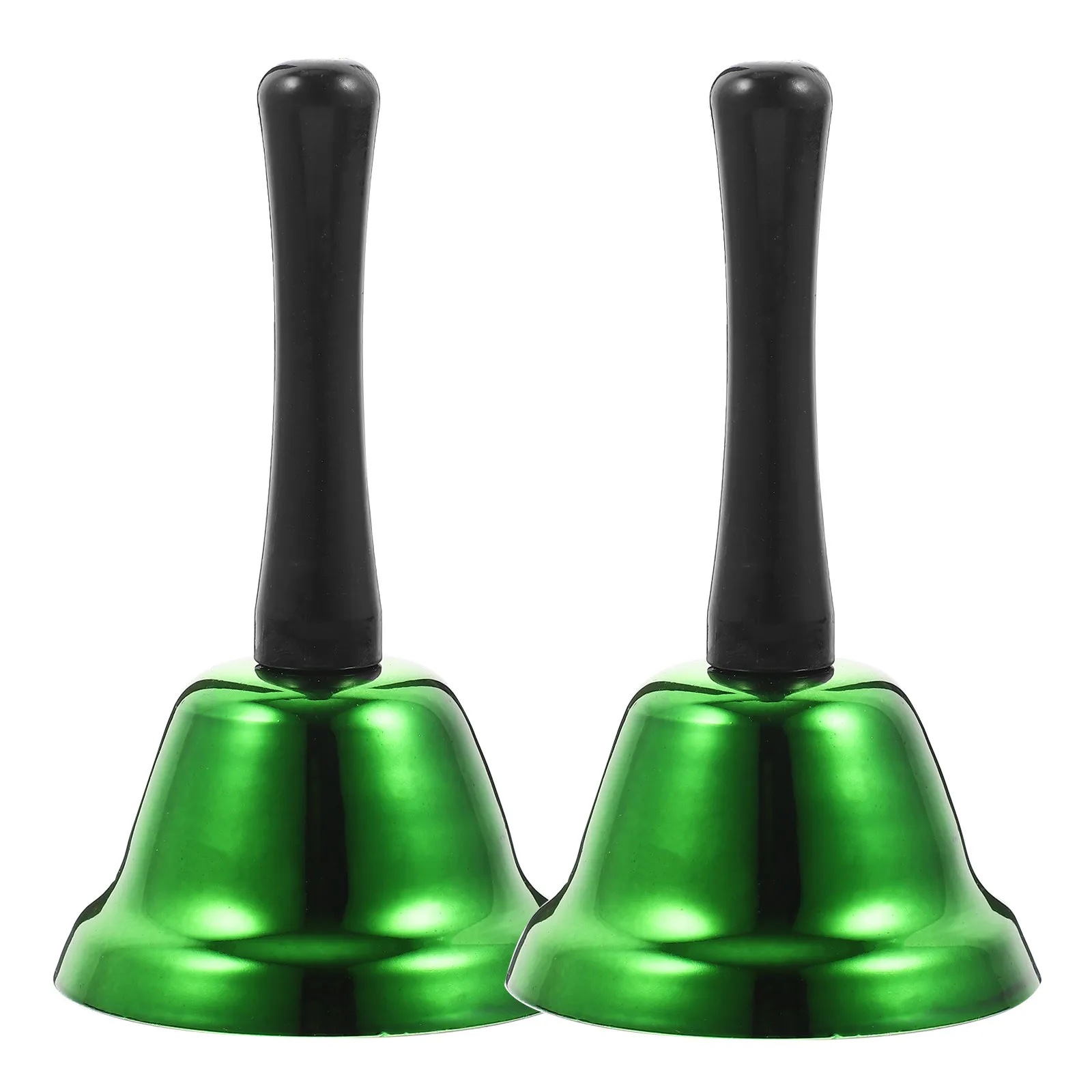 2Pcs Xmas Service Bell Heavy Duty Iron Hand Bell for Restaurant Reception Bar Hotel School Home Emergency Assistance Christmas