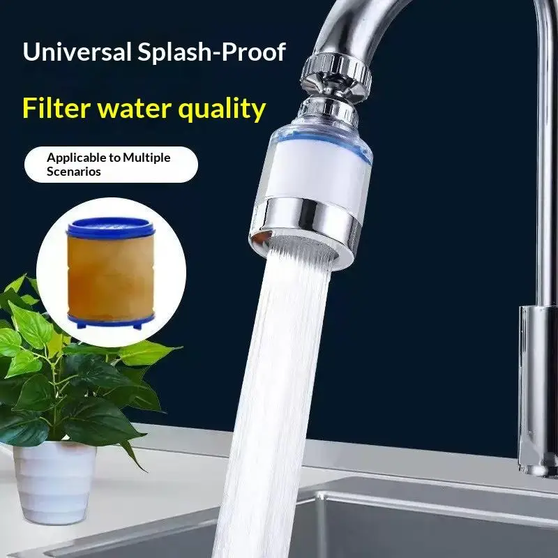 360 Rotating Water Purifier Filter Tap Universal For Kitchen Bathroom Shower Household Filter PP Cotton High Density^..
