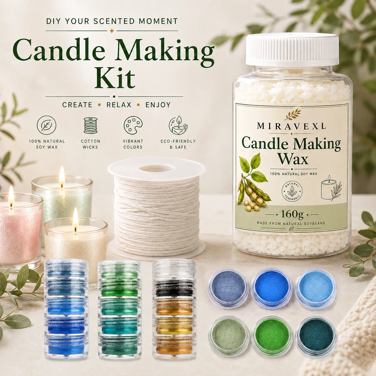Soy Wax Flake - Cire de soja MIRAVEXL 160g ou