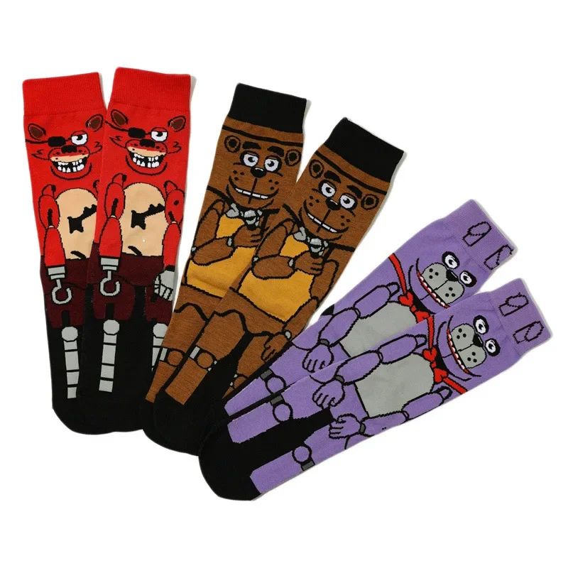 FNAF calzini lunghi per adulti cinque notti alla calza di Freddy Anime ventilare deodorizzazione assorbimento del sudore calzini di cotone regali