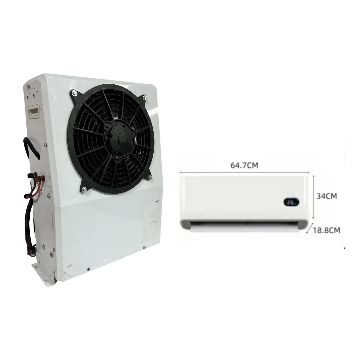 New 12V Split Parking Air Conditioning System Star Metal Housing Multi-Functional Integrated Thermostat 24V R-134a