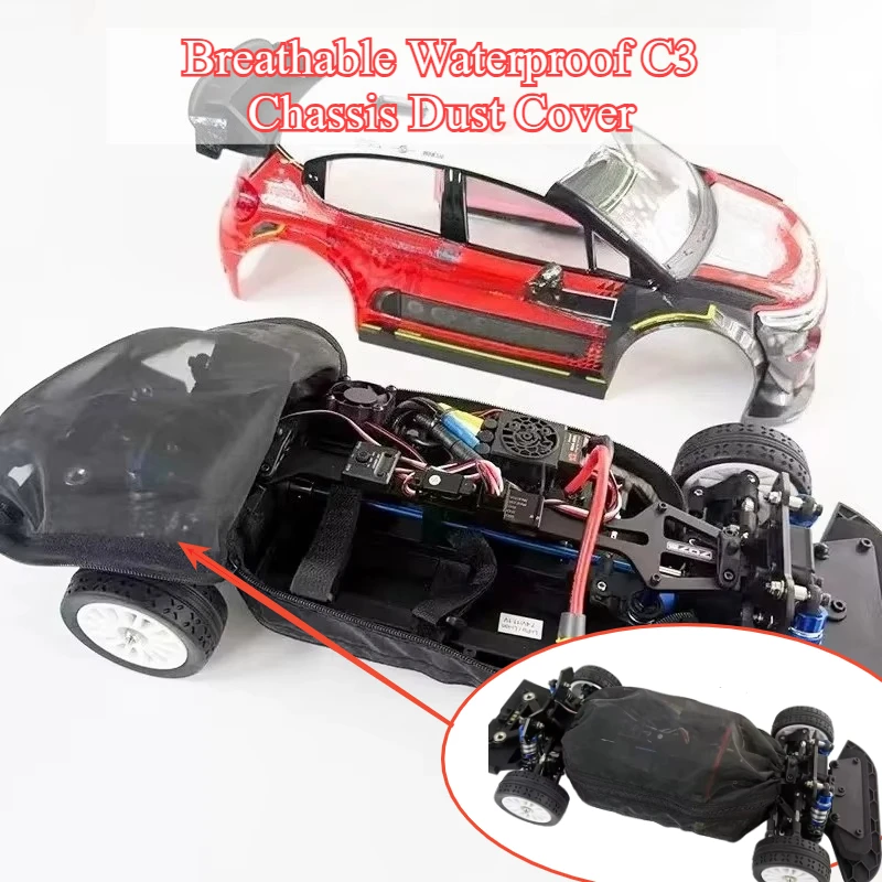 For 1/10 Scale MJX 10303 10304 10306 RC Rally Car Custom Color Breathable Waterproof C3 Chassis Dust Cover Upgrade Accessories