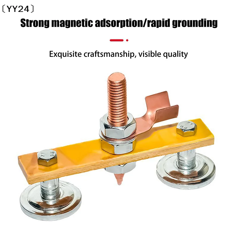 Welding Magnet Head Magnetic Welding Ground Clamp Holder Fixture Strong Welder Sheet Metal Repair Machine Ground Wire Clam〔YY24〕