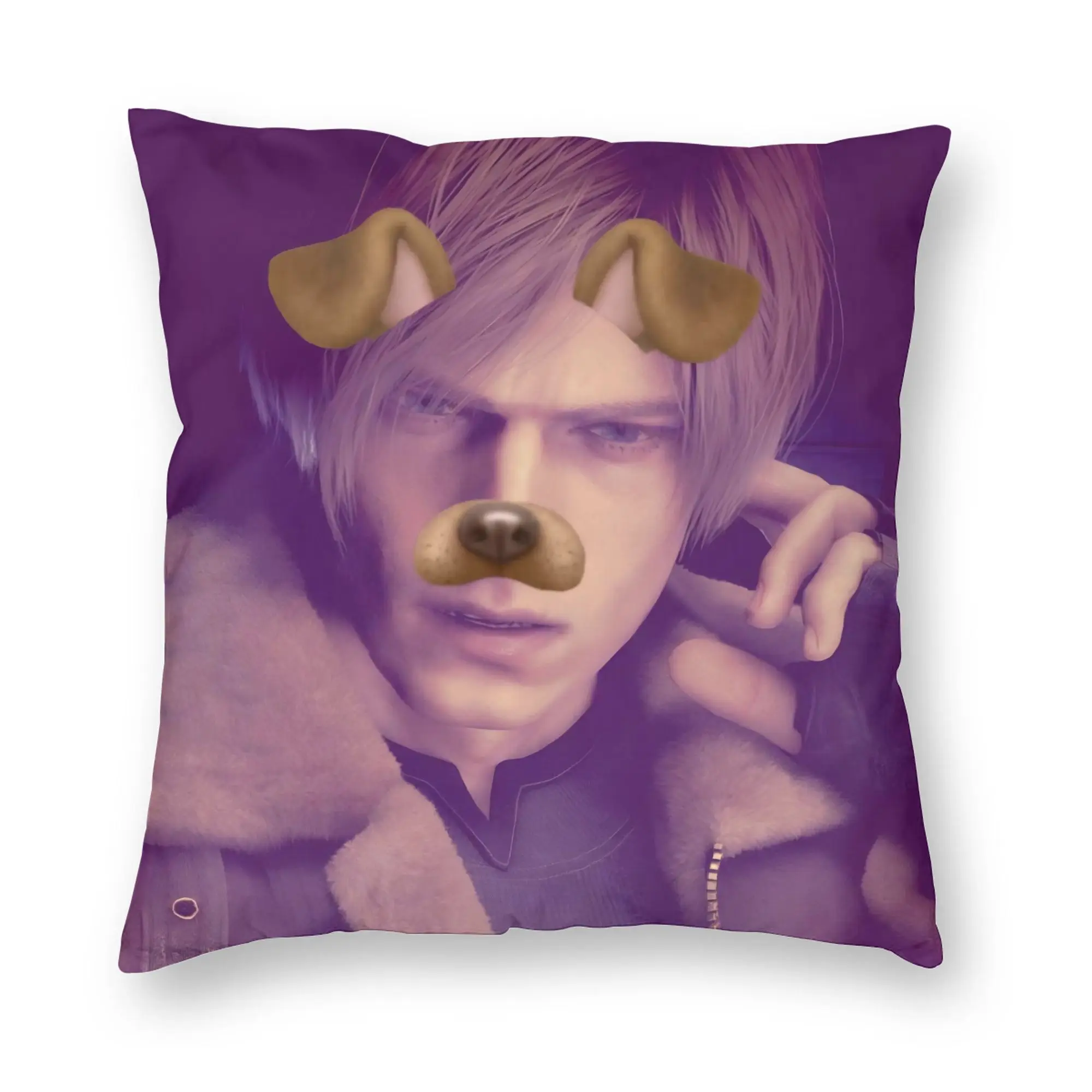 Leon S Kennedy Meme Pillowcase Double-sided Printing Polyester Cushion Cover Decoration  Throw Pillow Case Cover Home 45X45cm