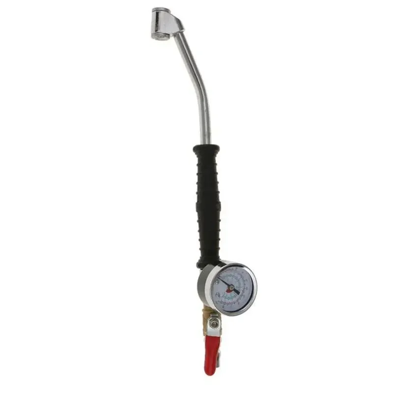 A03Z-220PSI Air Tyre Pressure Inflator Gauge Valved Compressor For Car Van Bike Tire Maximum Pressure 220PSI Rubber Handle