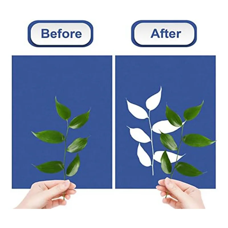 High-end 30 Sheets Cyanotype Paper, Sun Art Paper Kit, Solar Drawing Paper Nature Printing Paper for Kids Adults Arts Crafts
