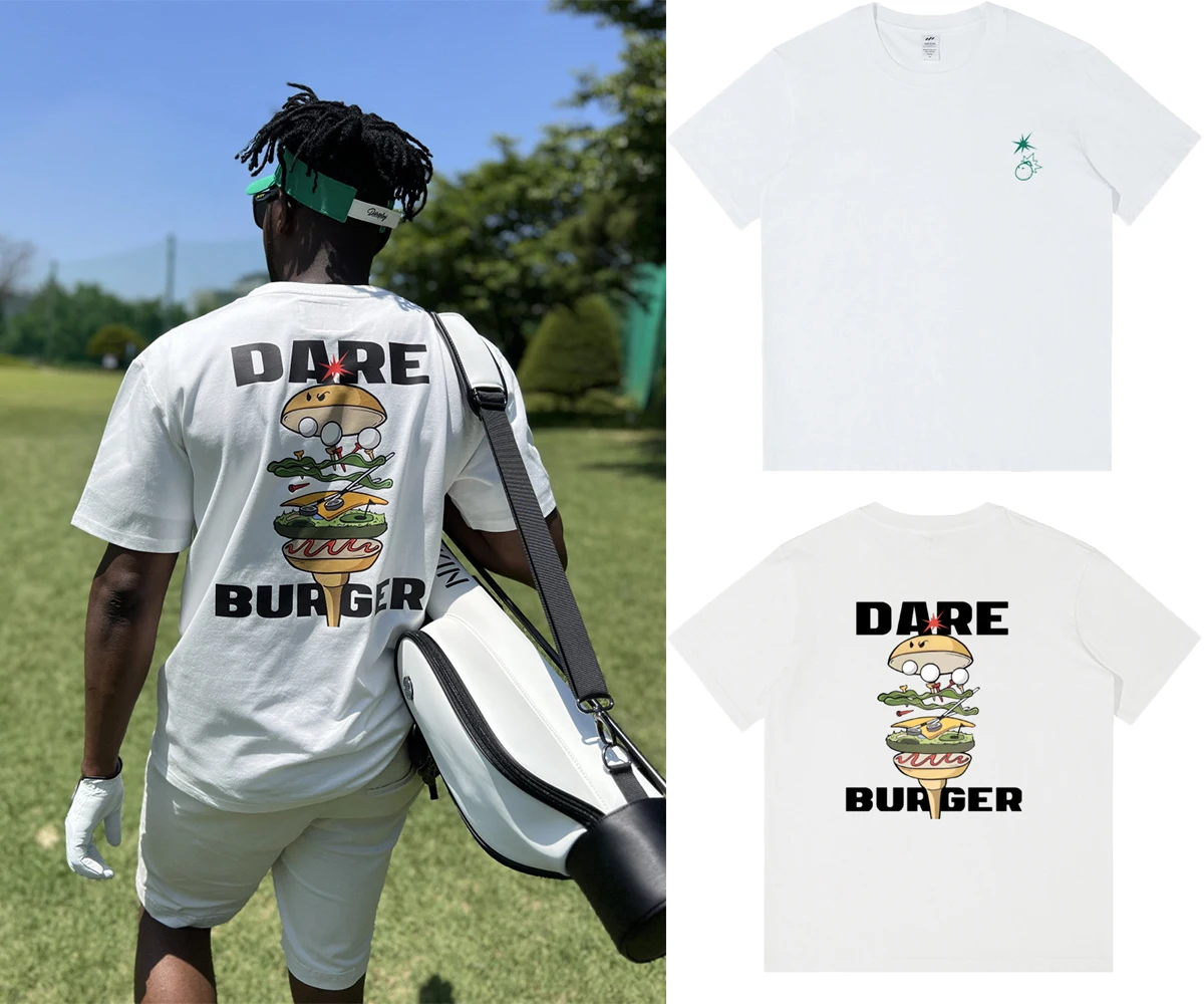 

Summer 100% Cotton 2024 New Golf Wear Men's and Women's Golf T-shirt Outdoor Short Sleeve Golf Shirt