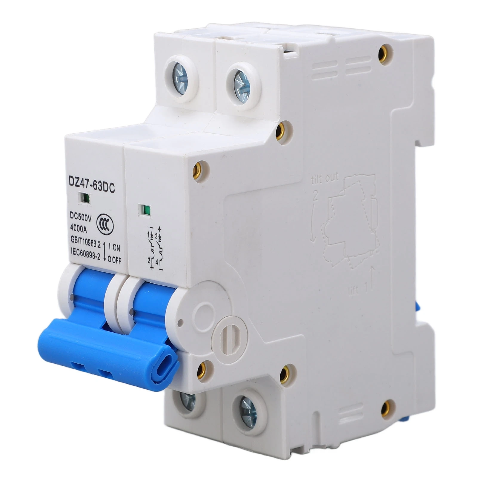 DC Miniature Circuit Breaker Upgraded 2P 500V Air for Solar PV System Panels Grid 32A
