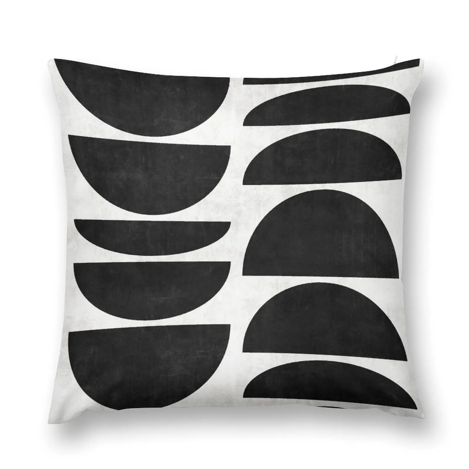 

Mid-Century Modern Pattern No.9 - Black and White Concrete Throw Pillow Pillow Covers Decorative Marble Cushion Cover pillow