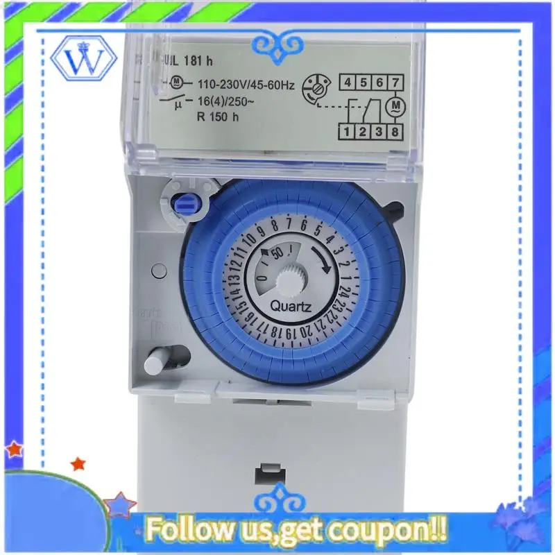 

A55P-6X SUL181H Mechanical Timer 24 Hours Time Switch Relay Electrical Programmable Timer 24 Hour Din Rail Timer Switch