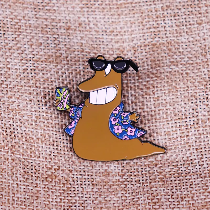 Futtturama Sunglasses Beach Shirt Slug Alien Slurm Worm Enamel Pins Lapel Pin Bag Badge Jewelry Gift for Friends - view 3