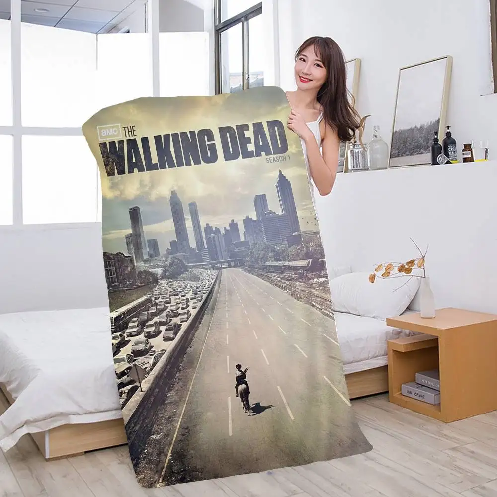 T-The W-Walking Dead Microfiber Blanket Quick Drying Beach Towels Oversized Printing Super Absorbent Pool Towel Blanket