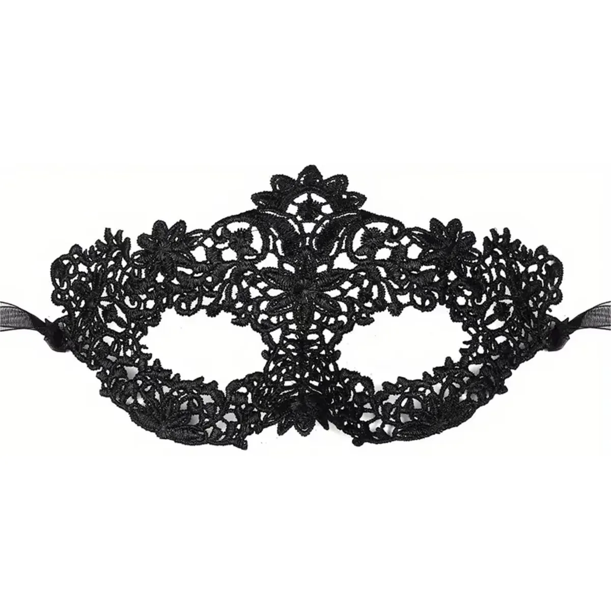 

2pcs Elegant Black Lace Masquerade Mask Set for Couples - Perfect for Venetian Party, Mardi Gras, and Halloween Celebrations
