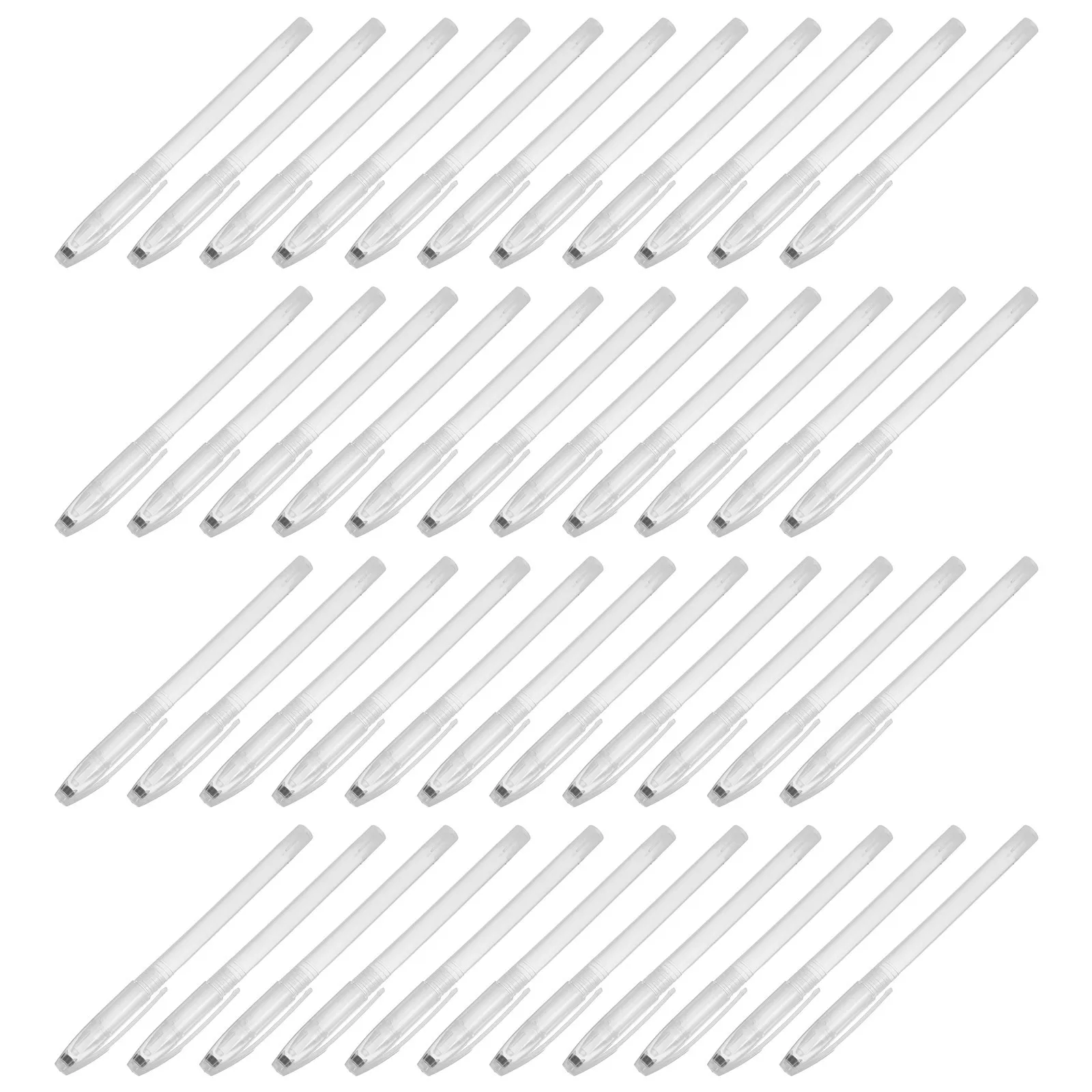 

100pcs Empty Cases Transparent Plastic Pen Holders For School Office Stationery Students Supply Assembled Pen Shells