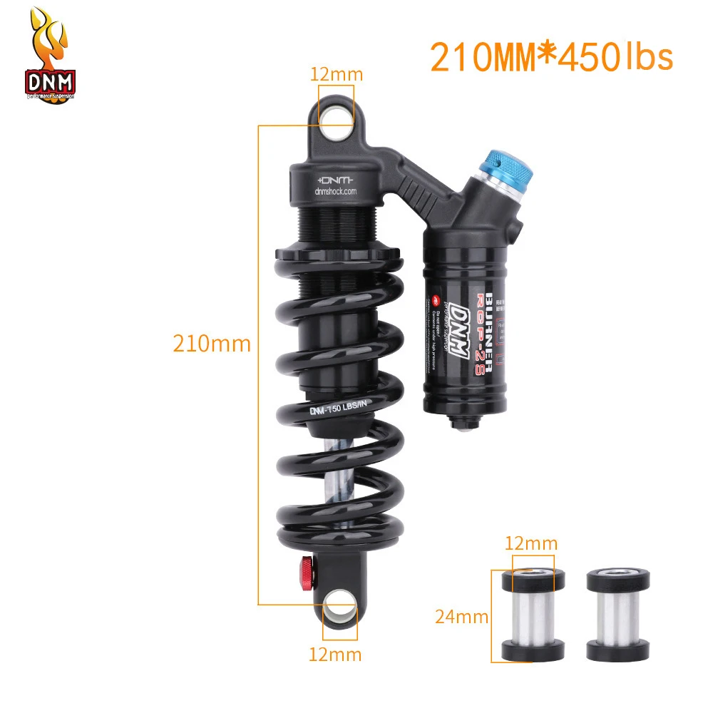 DNM RCP2S Mountain Bike Shock Absorbers 210mm*450lbs Rear shock absorber for electric motorbike