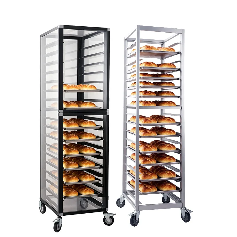 Aluminum alloy baking tray rack, transparent closed multi-layer bread rack cake c