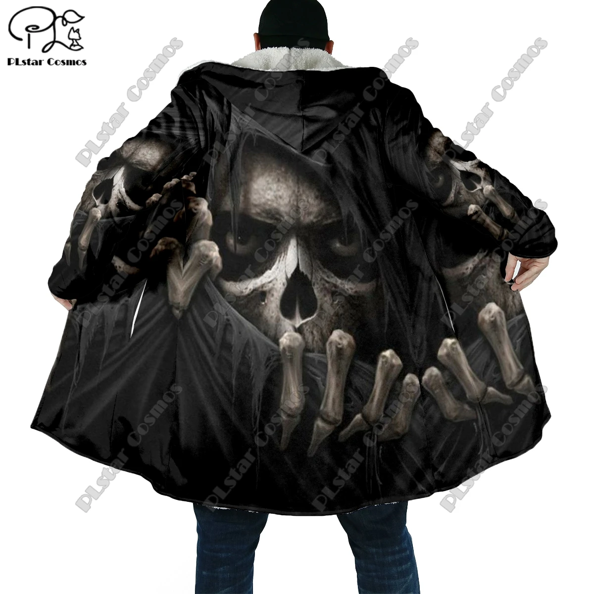 

3D Printed Halloween Horror Skull Theme Pocket Cape Coat Latest Casual Unique Streetwear Unisex Winter New Arrival KB-3