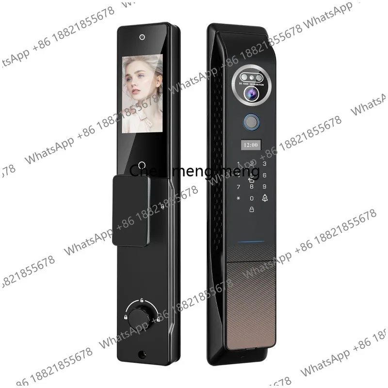 Dual electric three camera facial recognition smart lock home anti-theft door lock smart fingerprint lock