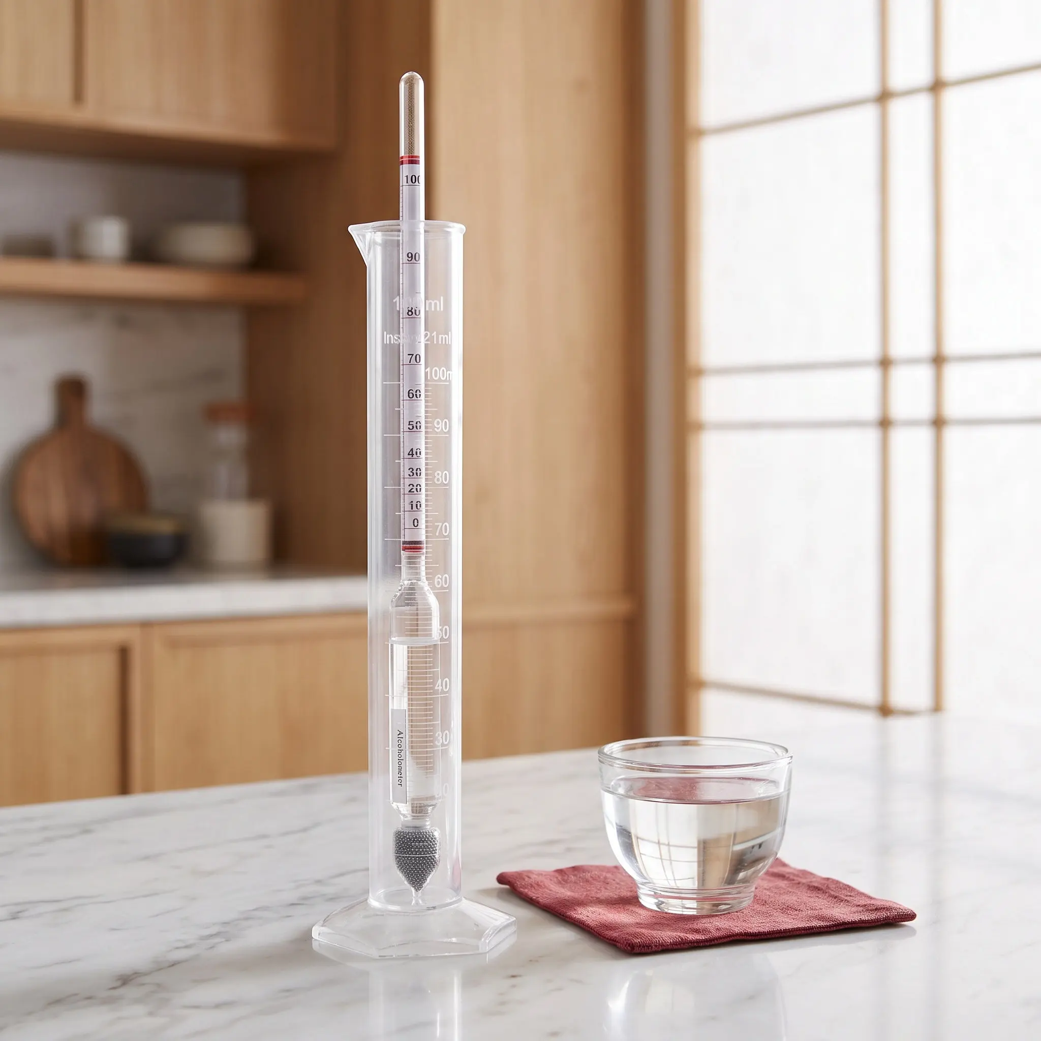 1Set Alcohol Percentage Tester Triple Scale Hydrometer Set for Wine Spirits Liquor Brewing Distilling Home Brew Supplies Gravity