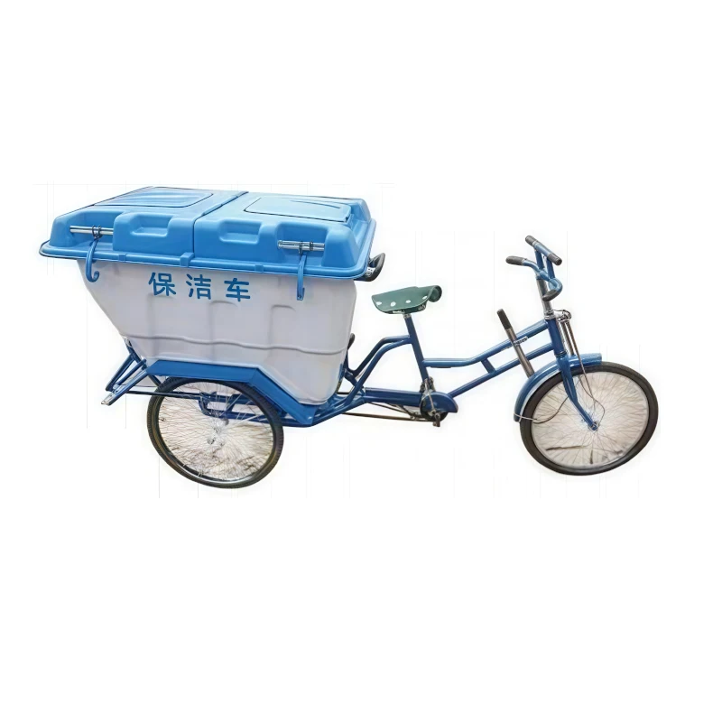 Two-Wheel Hand Push Truck Cart Cargo Delivery Trolley for Garden Supplies Waste Collection Transportation