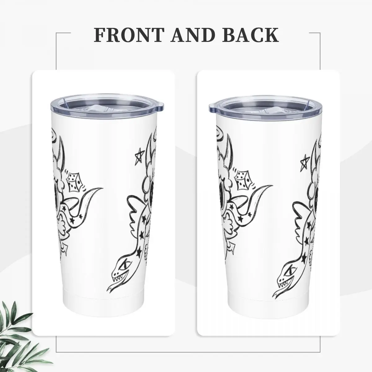 Devil Angel Karol G Album 2023 Insulated Tumbler with Straws Lid Stainless Steel Coffee Mugs Double Wall Car Bottle Cups, 20oz