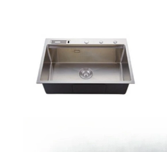 

Handmade sink, stainless steel kitchen, vegetable basin, large single basin under the counter, dishwasher