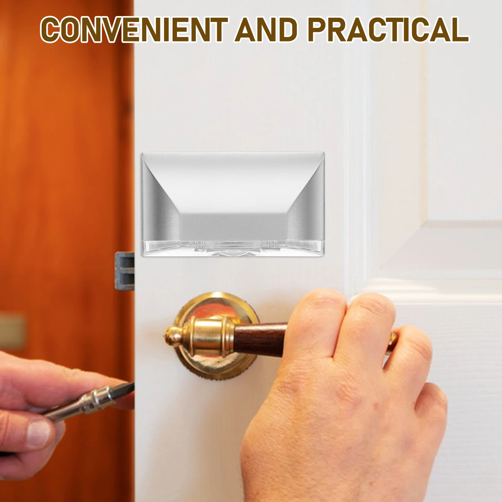 LED قفل الباب التعريفي مصباح الاستشعار التلقائي الضوء الأبيض لخزانة درج آمن المطبخ سيارة صندوق القفازات كشف الحركة ضوء الليل #5